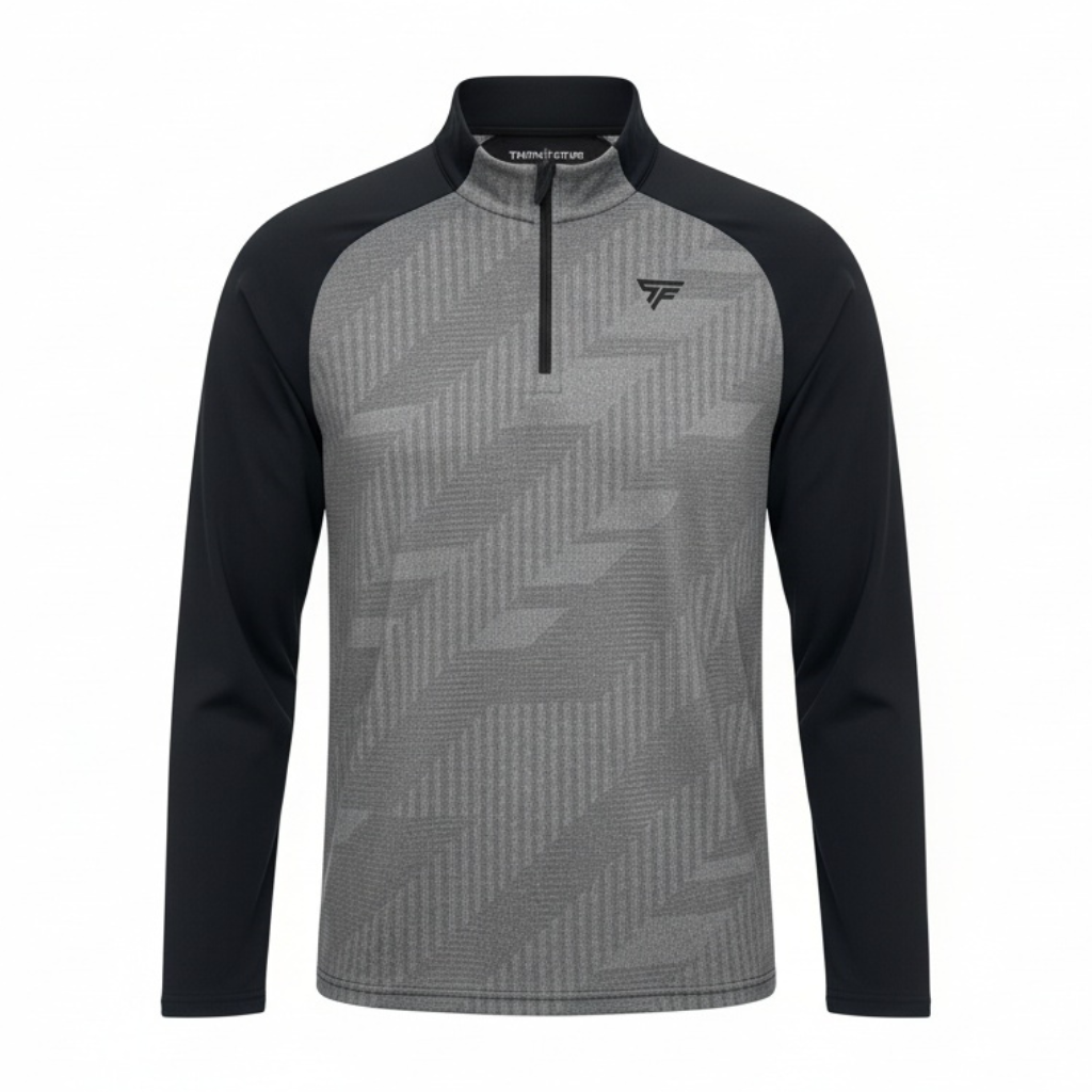 BLACK/GREY CLOUD 1/4 ZIP